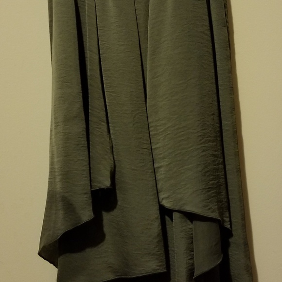 🌸3/$30🌸 CITY TRIANGLES | strapless high-low dress olive - Picture 2 of 5